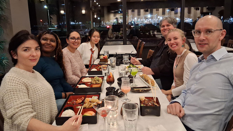 The lab celebrates Jaewon's Defense